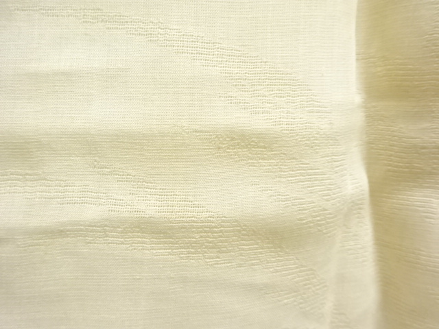  アンティーク　本麻透かし織　草葉模様長襦袢